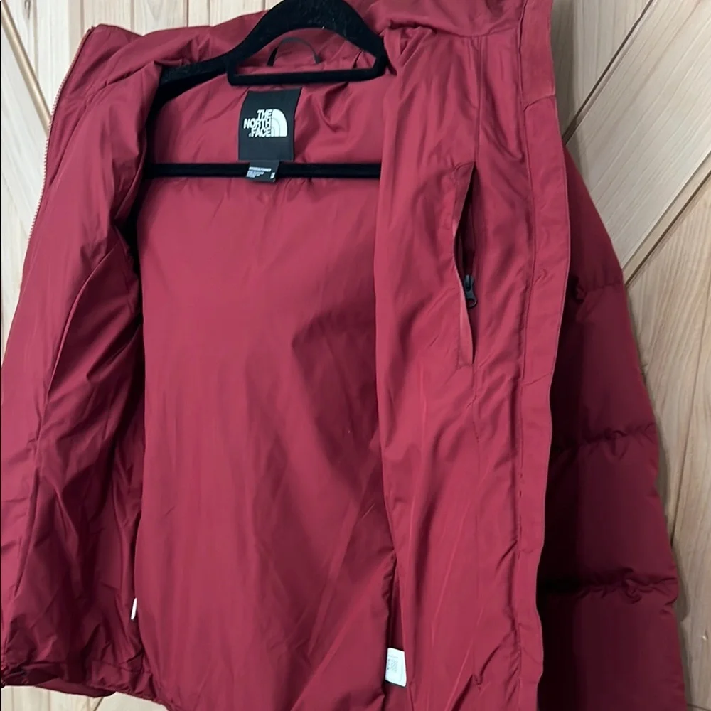 The North Face Burgundy Puffer Jacket - Picture 16 of 16
